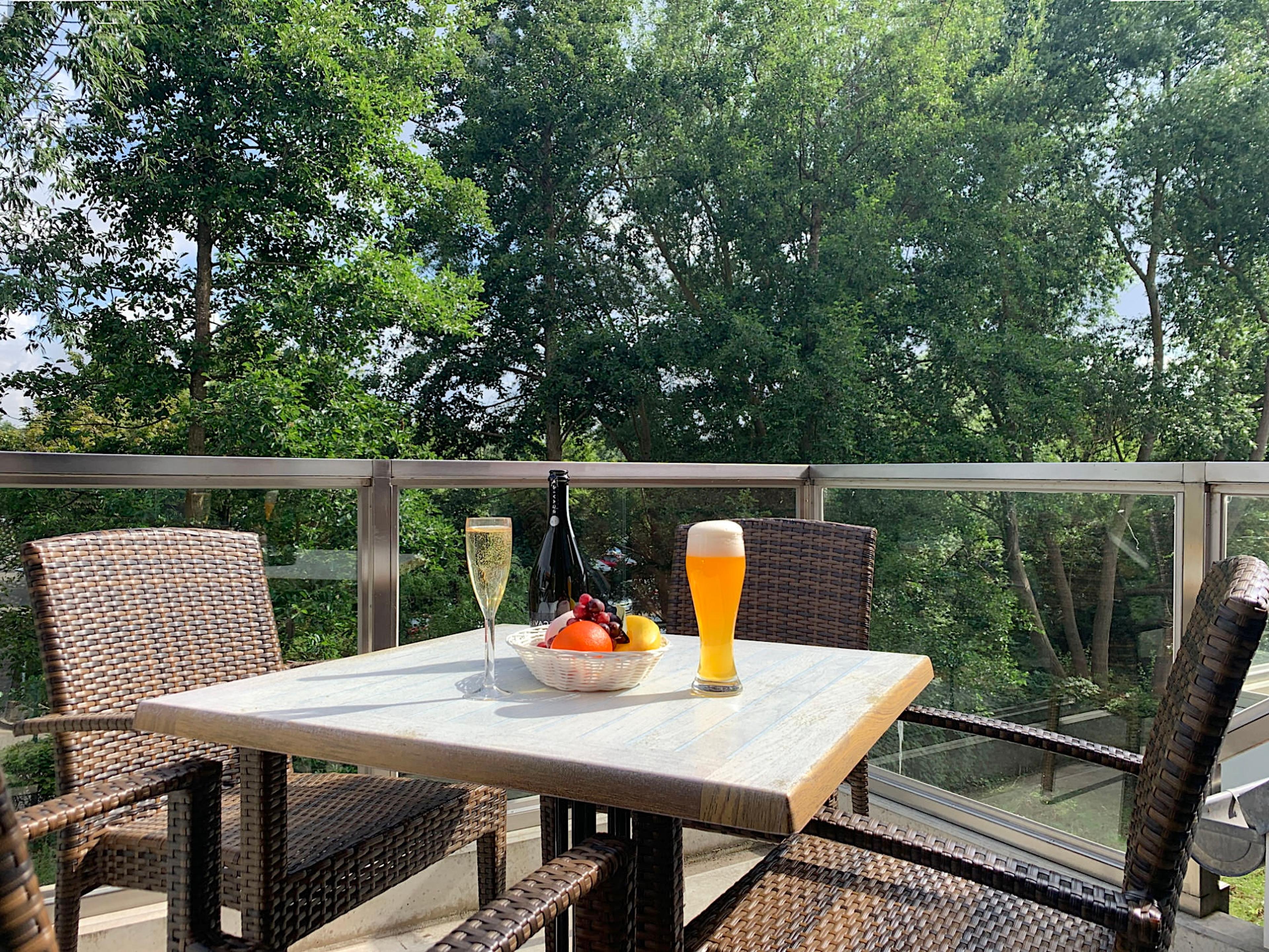 Weidenblick, Ferienwohnung 10, möblierter Balkon Südausrichtung