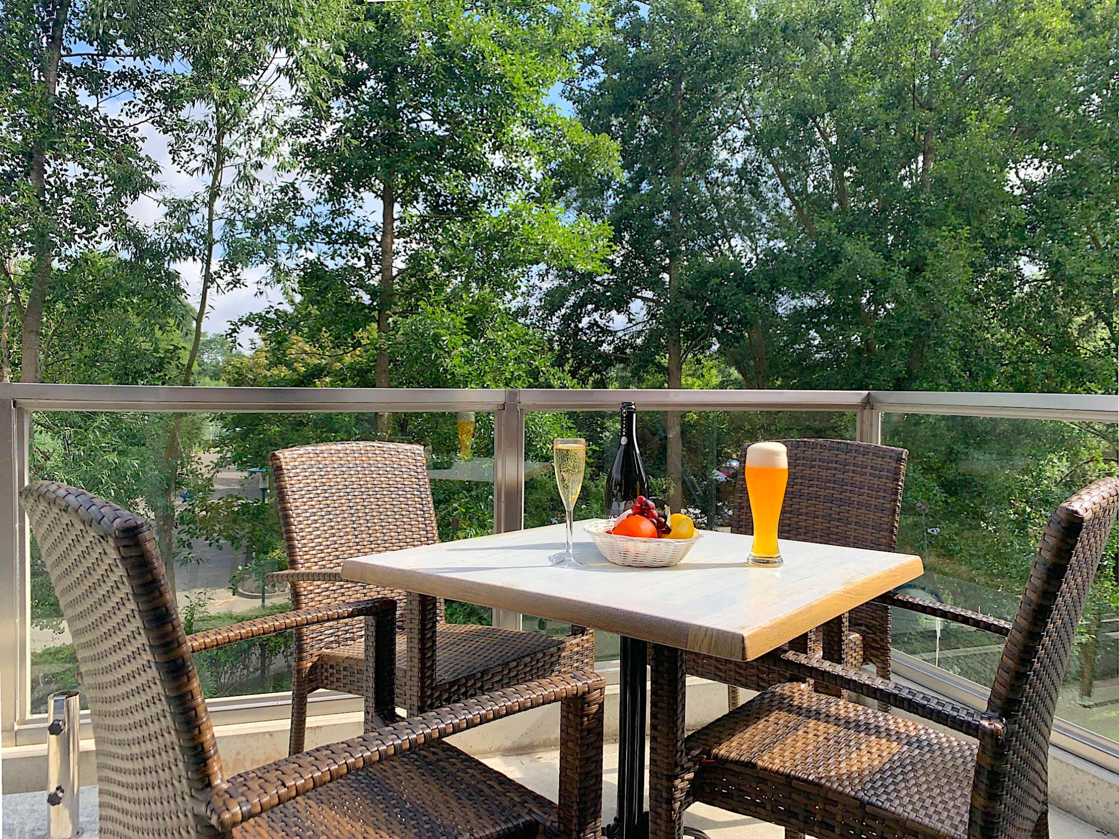 Weidenblick, Ferienwohnung 10, möblierter Balkon Südausrichtung