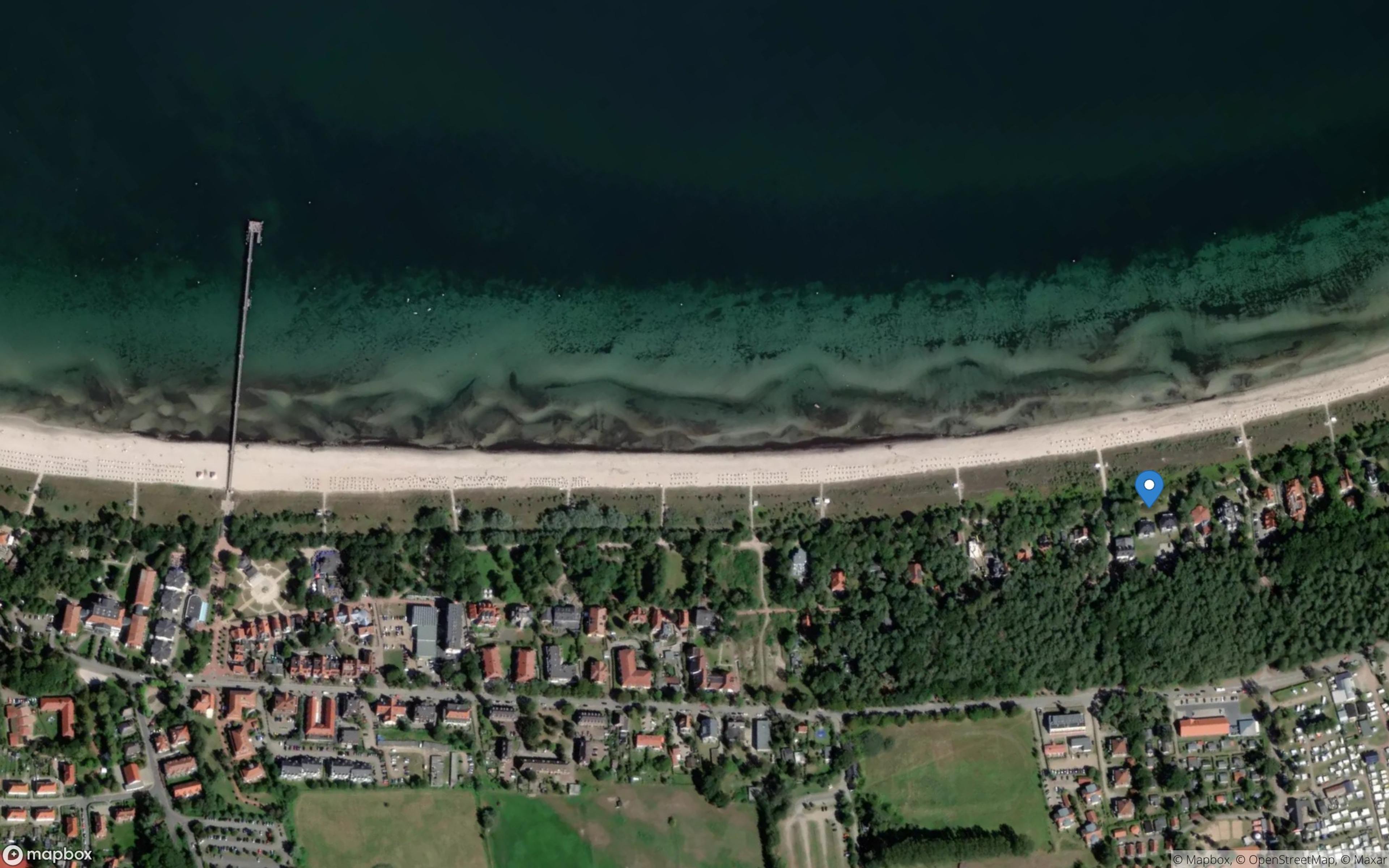 Satelliten Kartenansicht von Villa Belvedere Ferienwohnung 02 im Ostseebad Boltenhagen