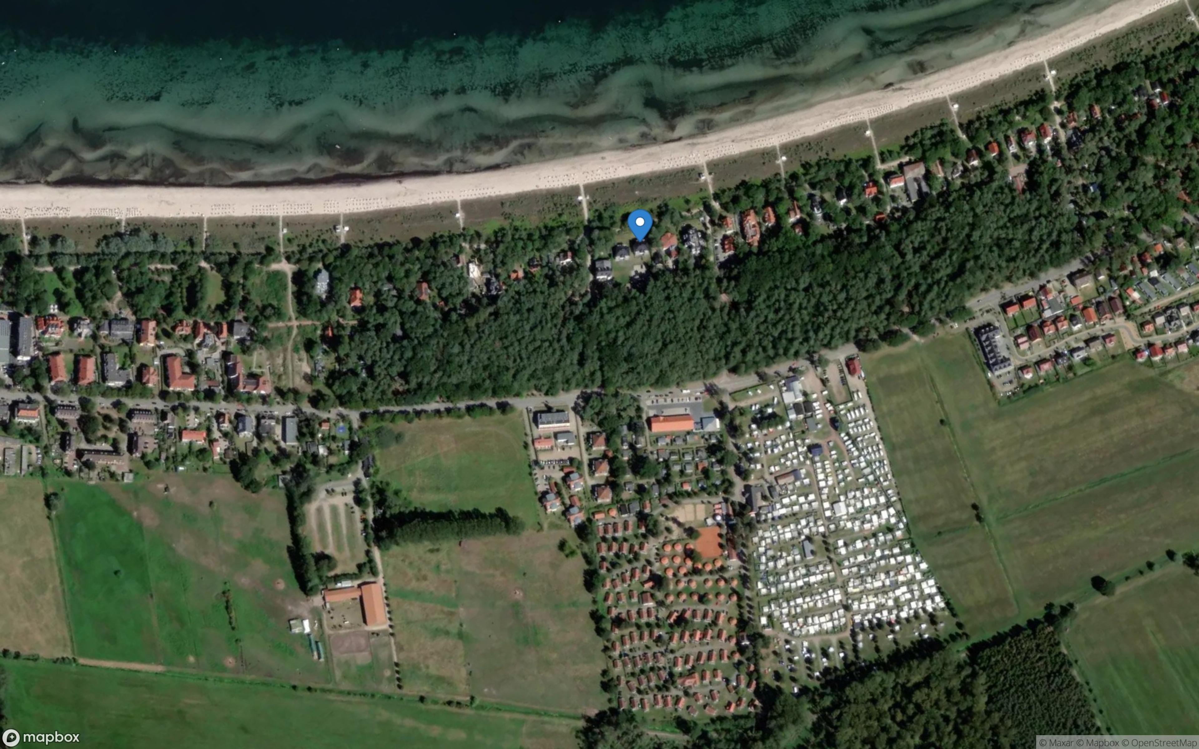 Satelliten Kartenansicht von Villa Belvedere Ferienwohnung 08  im Ostseebad Boltenhagen