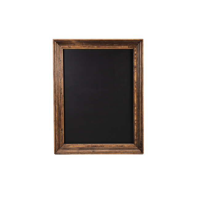 large wooden frame with chalkboard insert