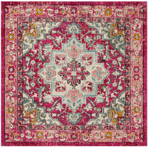 pink square rug 