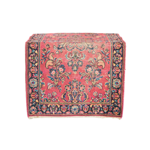 small vintage dark pink rug 