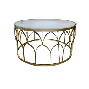 gold geometric coffee table 