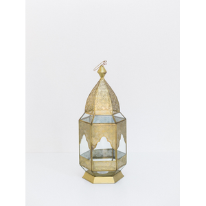 tall gold moroccan lantern 