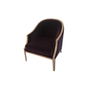 purple velvet modern chair 