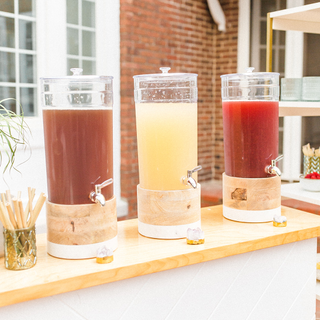 WOOD AND MARBLE DRINK DISPENSER - Aiden and Grace