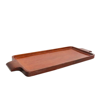 Vintage rectangular wood tray