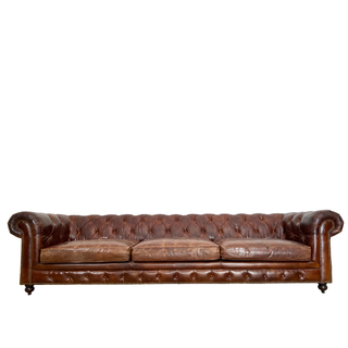 Tufted, Brown, Sofa, Chesterfield, Leather