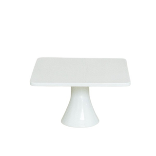 Modern white square cake stand