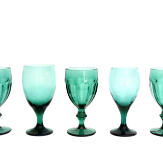 Vintage emerald green colored glasses
