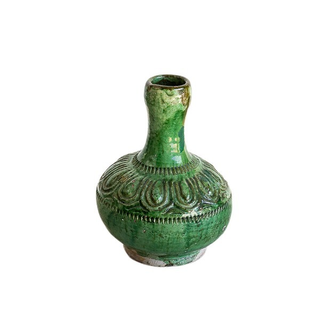 Vintage mexican green vase