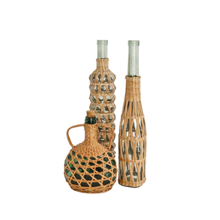 Wicker bottle set