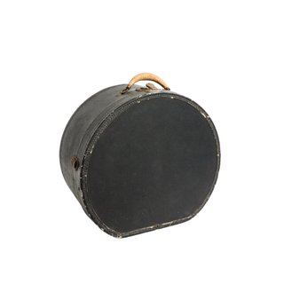 Vintage black hatbox suitcase