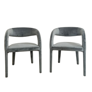 Velvet Modern Grey Chair