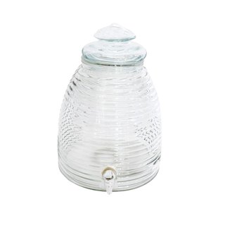 Channeled glass drink dispenser