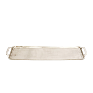 Extra long silver tray with handles