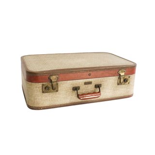Chocolate tweed suitcase