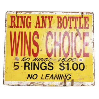 Vintage ring toss sign 