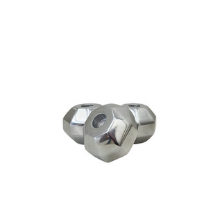 Chrome hexagon candleholer
