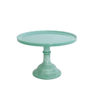 Vintage mint green jadeite pedstal cake stand