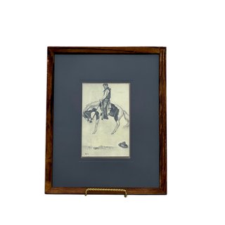 Vintage postcard western cowboy art
