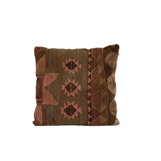 Vintage turkish pillow in pinks and browns  