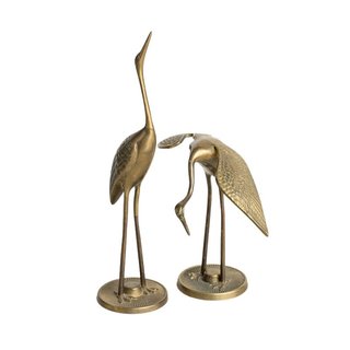Brass heron set