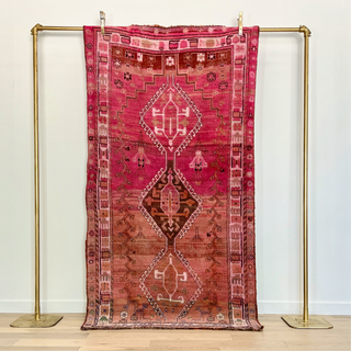 Deep pink and peach rug