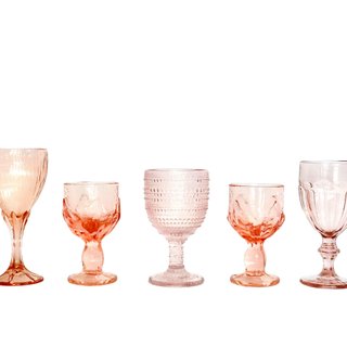 Vintage pink colored glasses