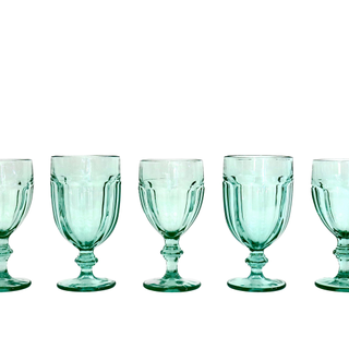 Vintage seaglass colored glasses