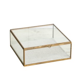 Small modern gold and glass box