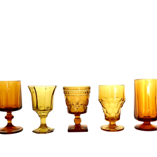 Vintage amber colored glasses
