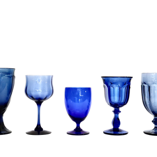 Vintage blue colored glasses