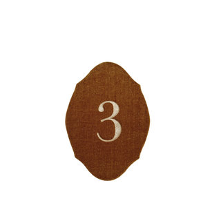 Gold leaf velvet table numbers