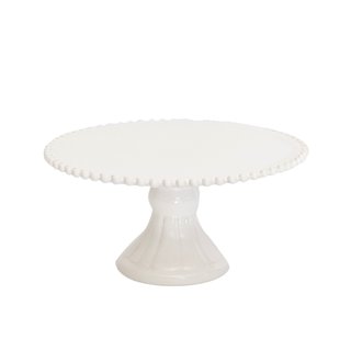 Petit white cake stand with beaded boarder