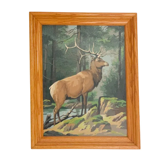 Vintage painting of buck