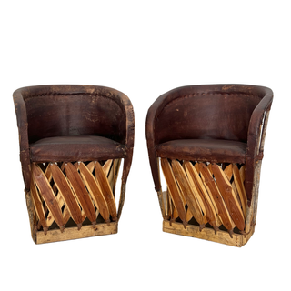 Authentic leather chairs made in Mexico