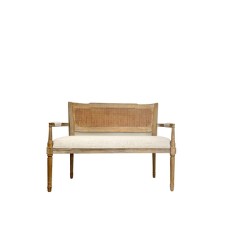 Reclaimed Wood, Rattan, Settee