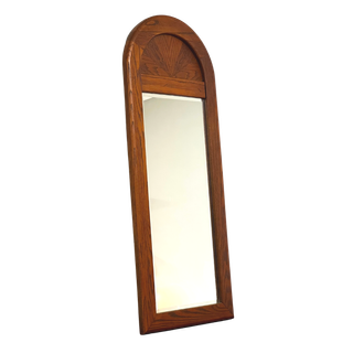 wood arched vintage mirror
