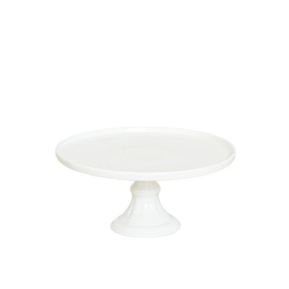 White cake stand with pleated base