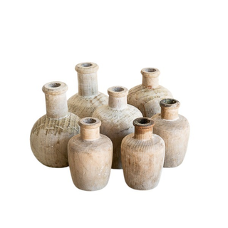 Wood vase set
Rentals 
Austin Event Rentals