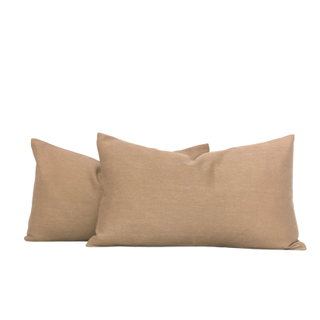 Khaki color linen pillows