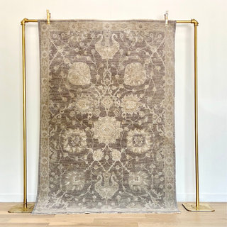 Pale grey and cream rug
