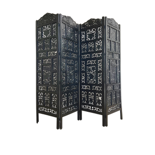 Black wooden screen
