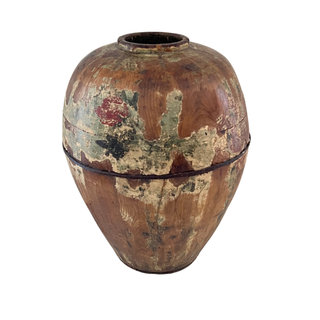 Large wooden vase
Rentals 
Austin Event Rentals
