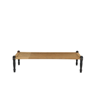 Hand woven jute Charpoy bench made in India