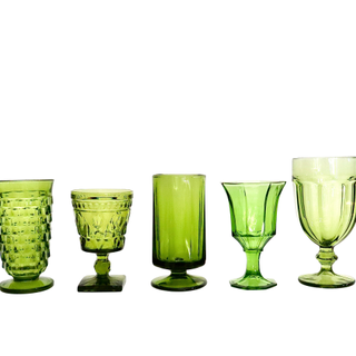 Vintage green colored glasses