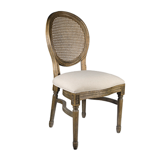 Stackable King Louis Chair-Dark Natural Rattan