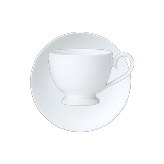 William Edward White Bone China Coupe Footed Teacup
